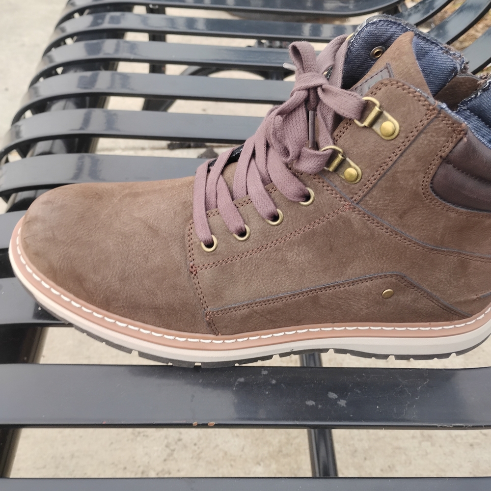 Men's Casual Brown Lace-Up Boots